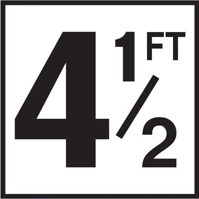 Inlays 4-1/2 W/FT 6x6 Tile 4" Numbers Non-Skid (Deck) Marker