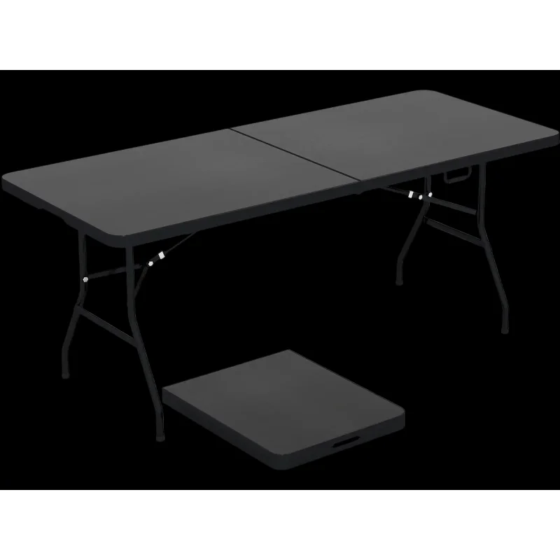 Costway Portable Folding Camping Picnic Table with Carrying Handle 50961738 New Black