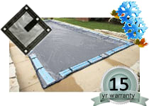 PoolTux 12'x24' Solid, Rectangle Winter Cover, 15 Yr. King Warranty