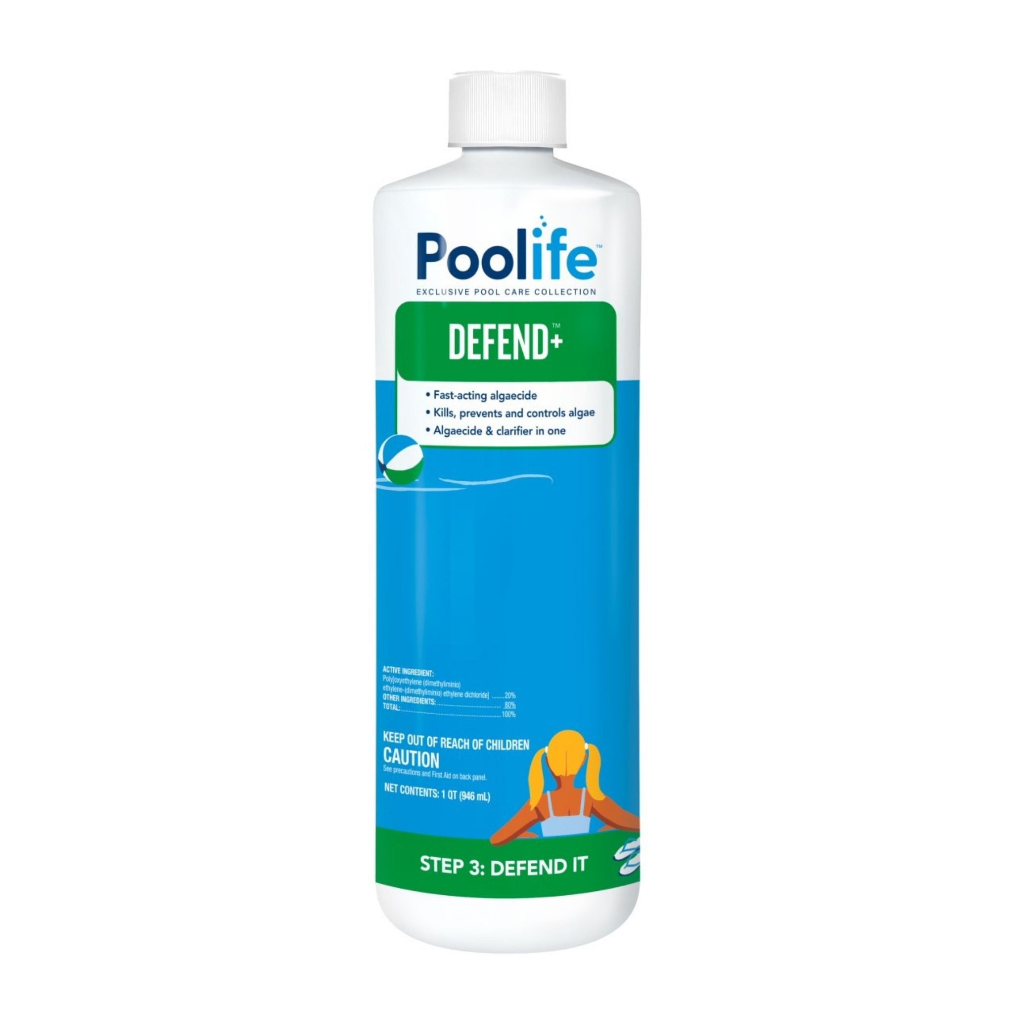 Poolife Defend+ Algaecide 32 oz.