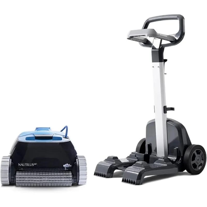 Dolphin Nautilus CC Automatic Robotic Pool Vacuum Cleaner, Always Cleaning, Never Charging, Includes Caddy for Easy Transport and Storage, Ideal for In-Ground Pools up to 33 FT in Length