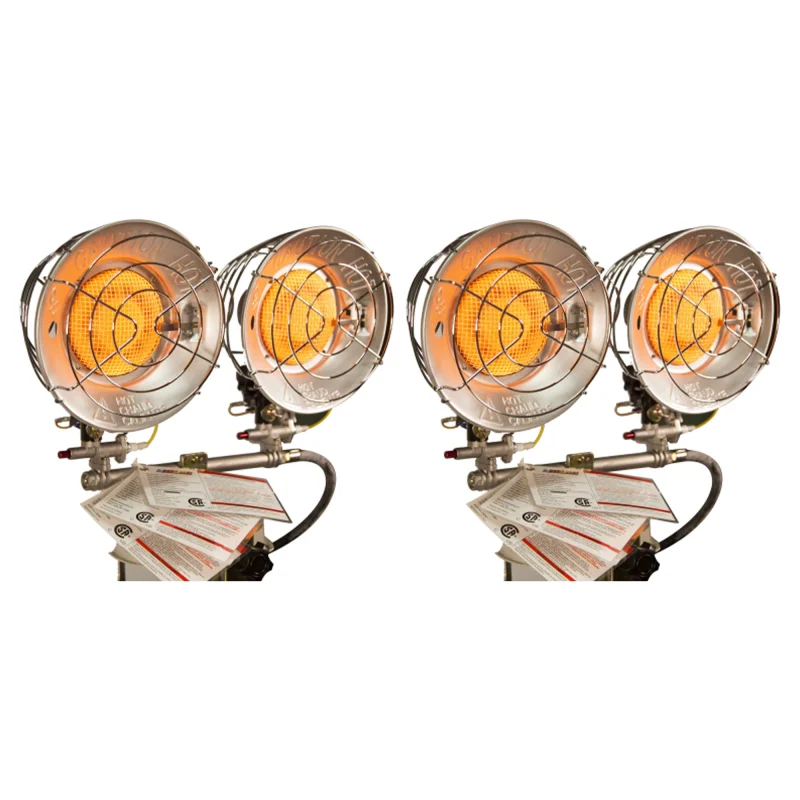 Dura Heat 2 Pack Double Burner Propane Heater, 30,000 BTU, Portable Gas Heater