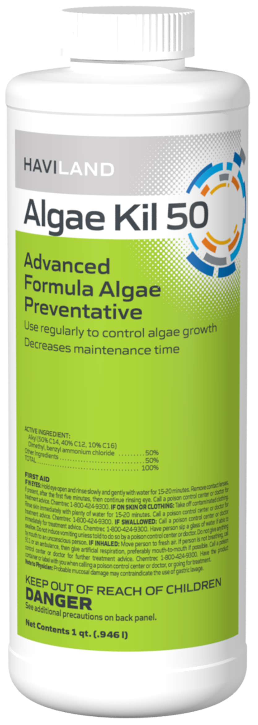 Haviland DuraChlor Algae Kil 50 Pool Algaecide 1 Qt (C003007-CS20Q)