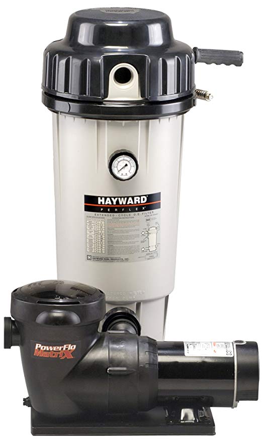 Hayward Perflex D.E. Filter w/ 1.5 HP PowerFlo Matrix Pump