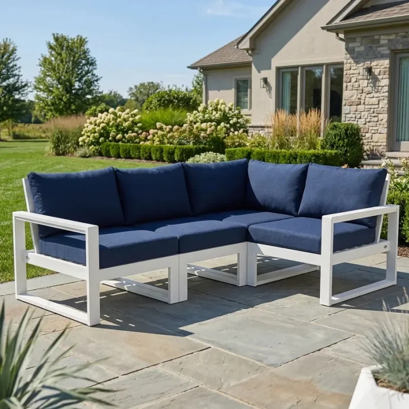 Edge 4 Piece Modular Seating Set Slate Grey