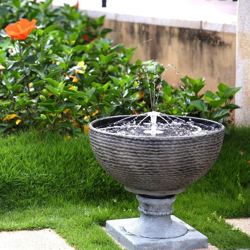 Elegant Solar Fountain | Solar-Powered Water Fountain with Adjustable Spray | Eco-Friendly Design for Outdoor Serenity
