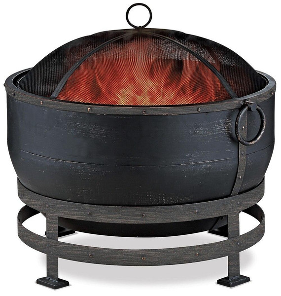 Endless Summer Oil Rubbed Bronze Wood Burning Outdoor Fire Pit with Kettle Design