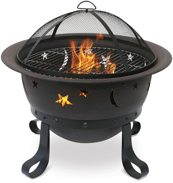 Endless Summer Oil Rubbed Bronze Wood Burning Outdoor Fire Pit with Lattice Design
