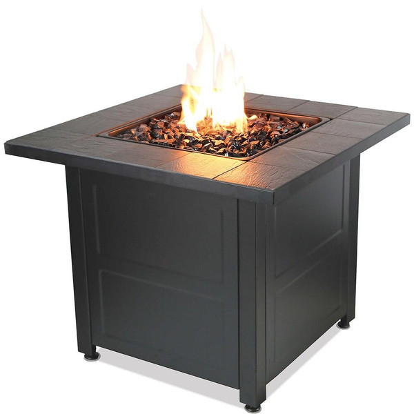 LP Gas Outdoor Fire Table with Stamped Tile Design