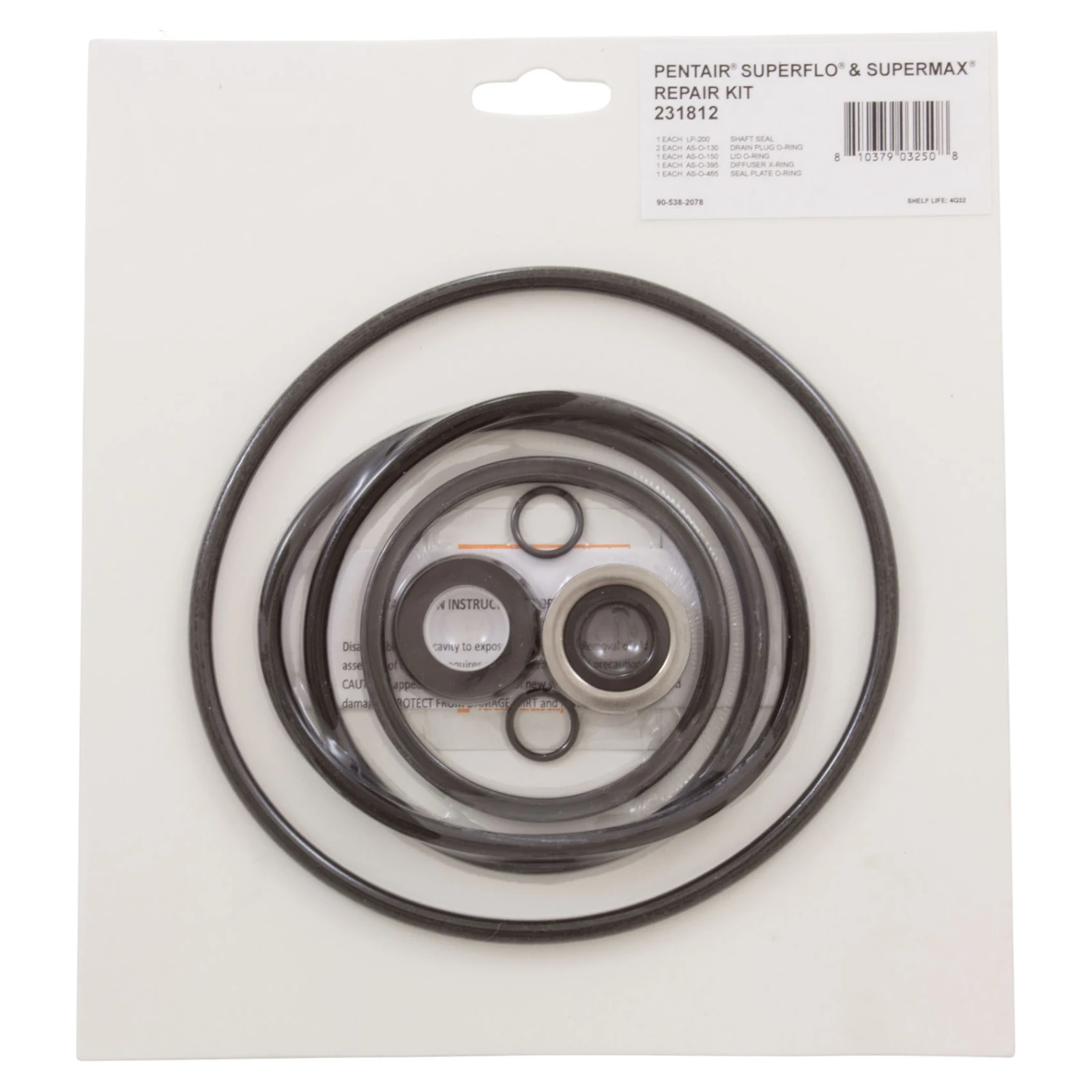 GO-KIT78 Pump O-Ring & Shaft Seal Kit for Pinnacle, SuperFlo & SuperMax Pumps