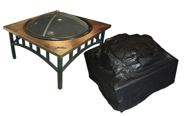 Outdoor Square Fire Pit Vinyl Cover
