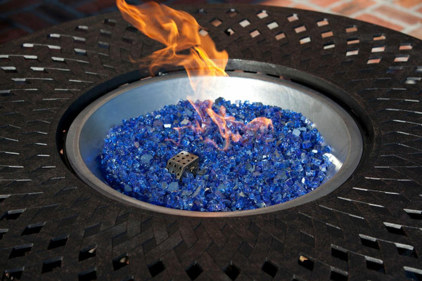 Sapphire Blue Reflective Fire Glass