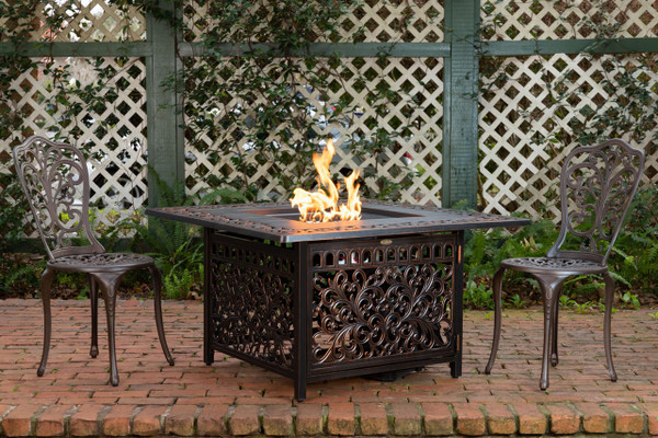 Sedona Square Cast Aluminum Fire Pit