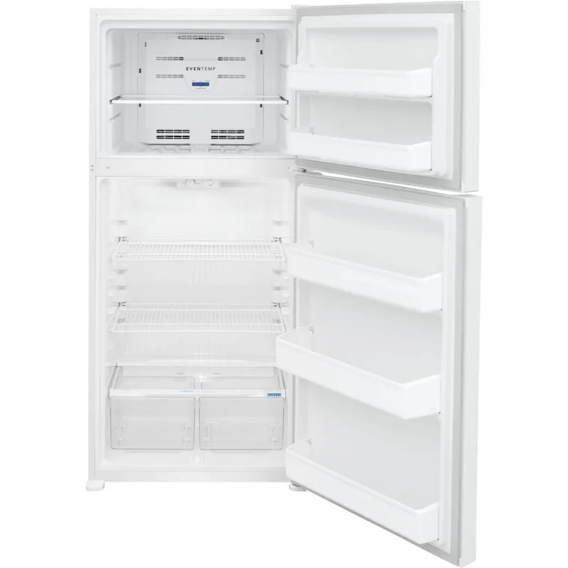 Frigidaire FFTR1814W 30 Inch Wide 18.3 Cu. Ft. Top Freezer Refrigerator with Crisper Bins and Ice Maker Ready - White