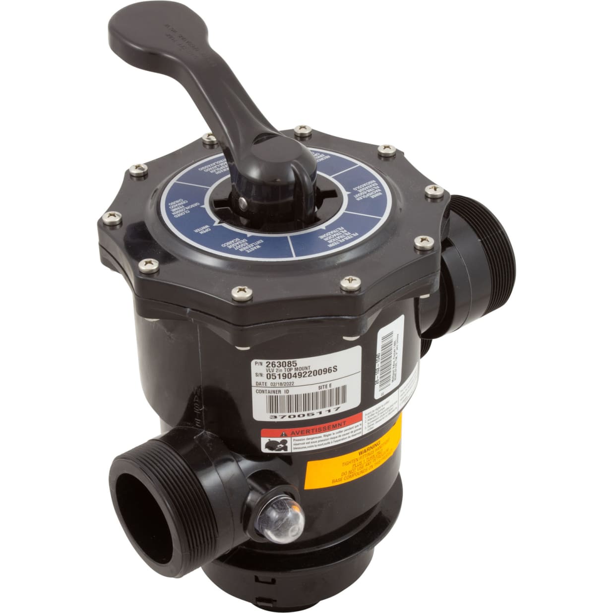 Pentair 263085 Tagelus TA60 SD80 2" Top-Mount Multiport Valve