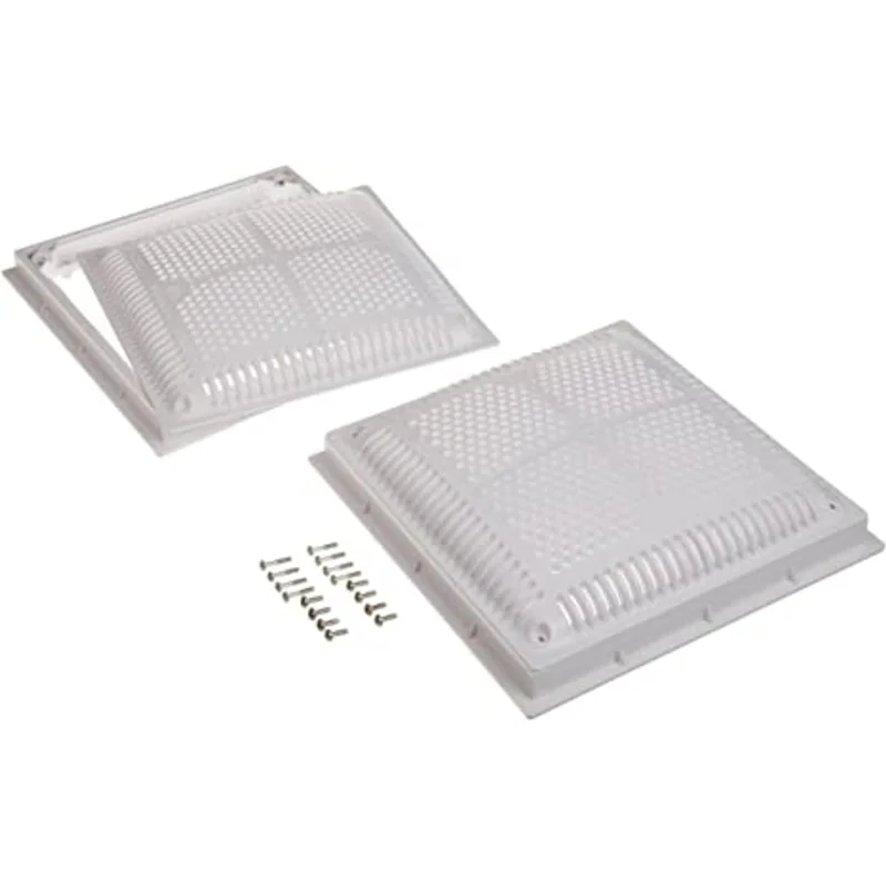 Hayward 12" Square Drain Cover and Inner/Outer Frame High Flow, 2-Pack, WG1032HF2PAK2