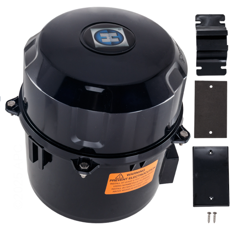Hayward SPB101 1 HP 115V Spa Air Blower | 2" Slip Socket with Full Check Valve