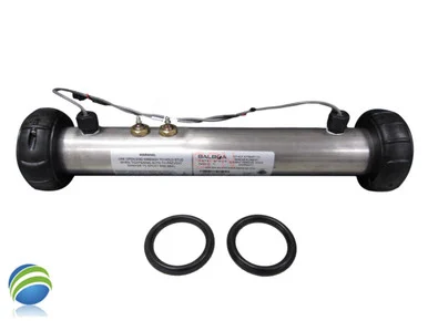 Heater, Flo Thru, Balboa LE, Value, M7, 15″ x 2″, 230v or 115v , 5.5kW, with Sensor without Mounting Studs..