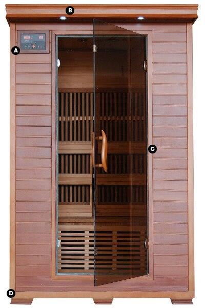 HeatWave Yukon 2 Person FAR Infrared Carbon Fiber Cedar Sauna