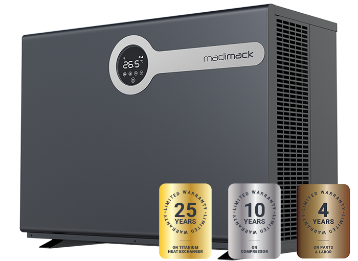 Madimack InverELITE V2 Heat & Cool Inverter Pool Heat Pump | 84K & 116K BTU