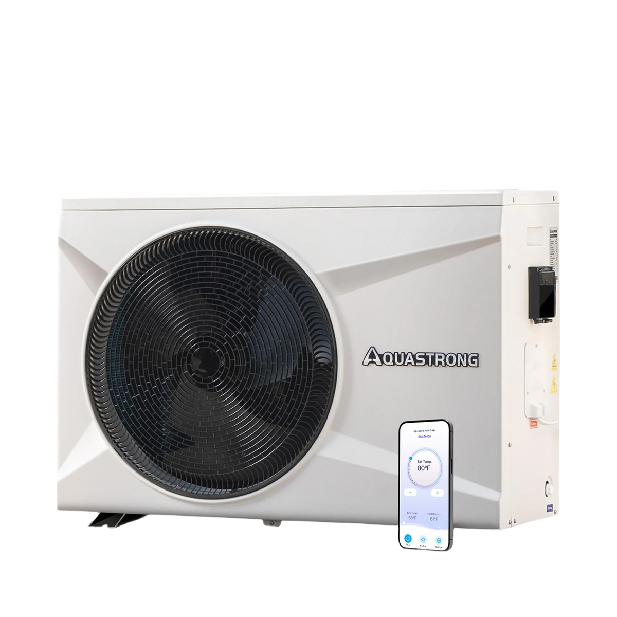 HEX100 100,000 BTU PRO Heat Pump For 26,000 Gallons Pools 220V