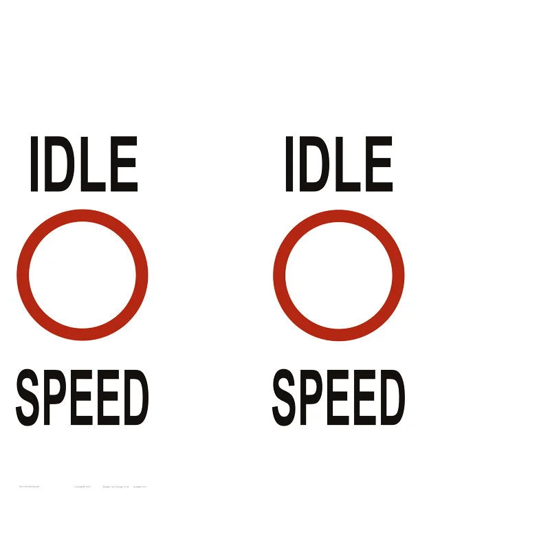 Idle Speed Regulatory Buoy Label - 30 x 24 Inches on Adhesive Vinyl