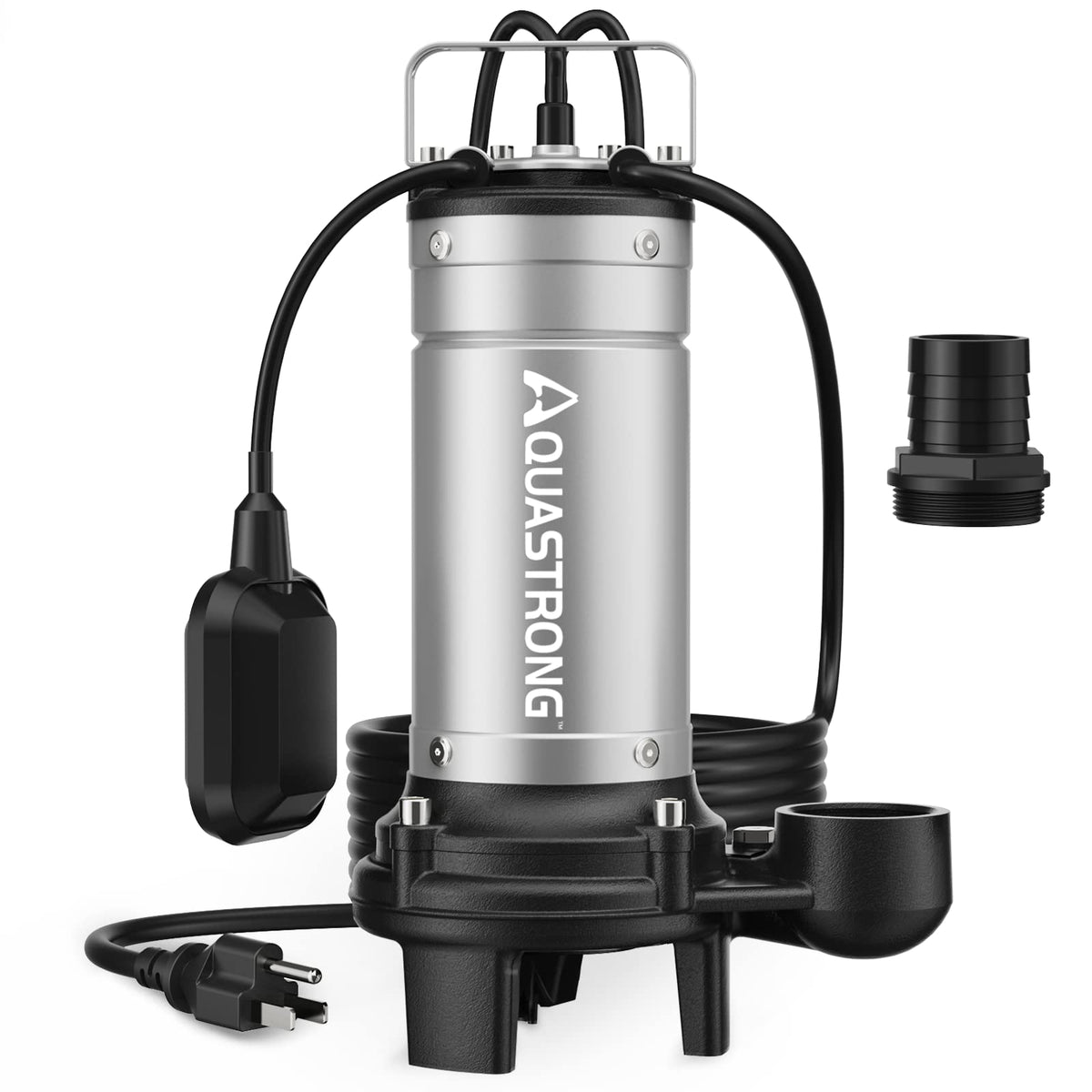 SWG075A 1 HP 115V Sewage Pump Stainless Steel, 5283 GPH
