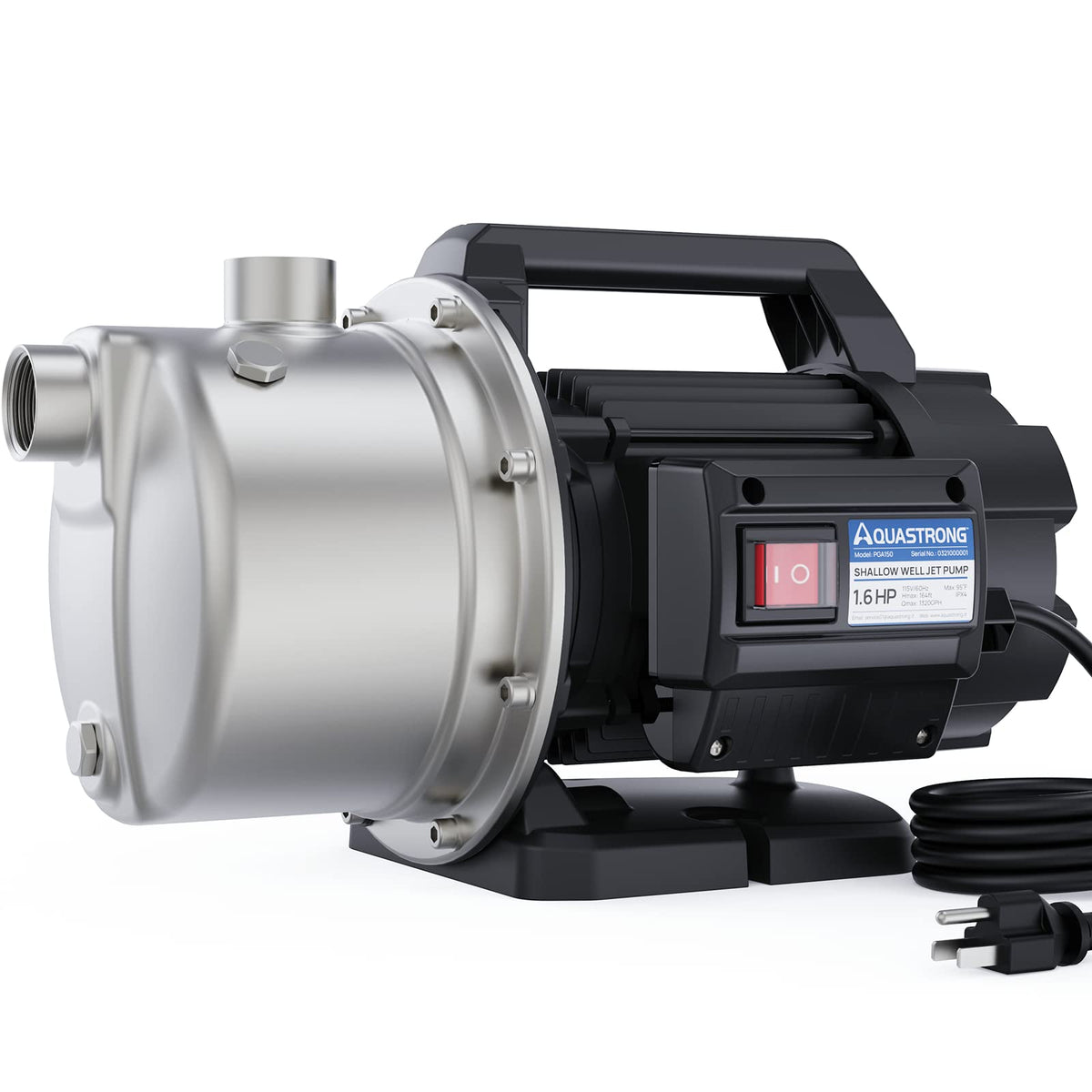 PGA150 1.6 HP 115V Shallow Well Pump, 1320 GPH