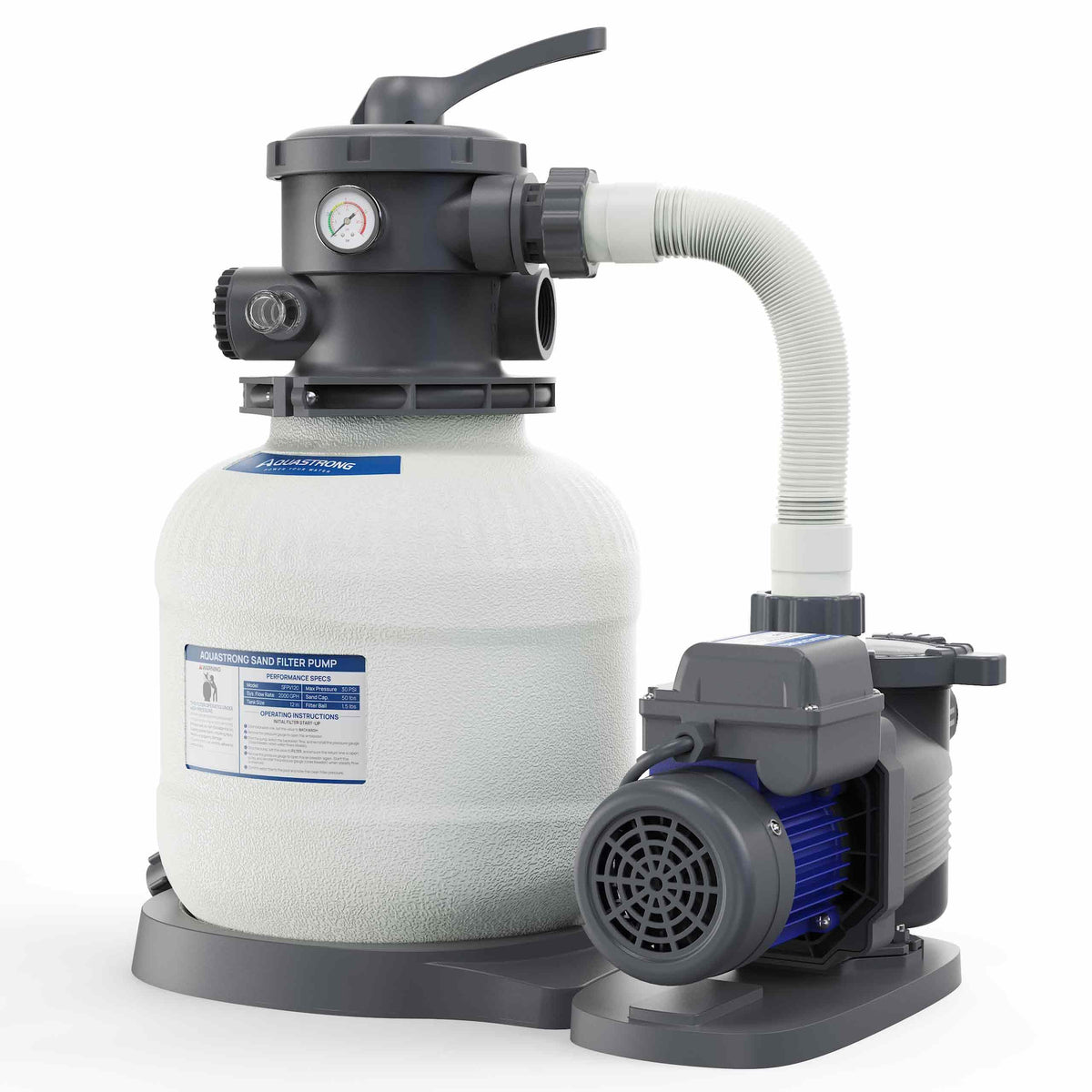 SFPV122T 3 /4 HP Sand Filter Pump 3800GPH with Timer 12in Up to 14000GAL