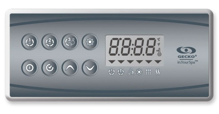 0607-007067 Control Panel w/ Overlay, IN.K8-30P, 8-button