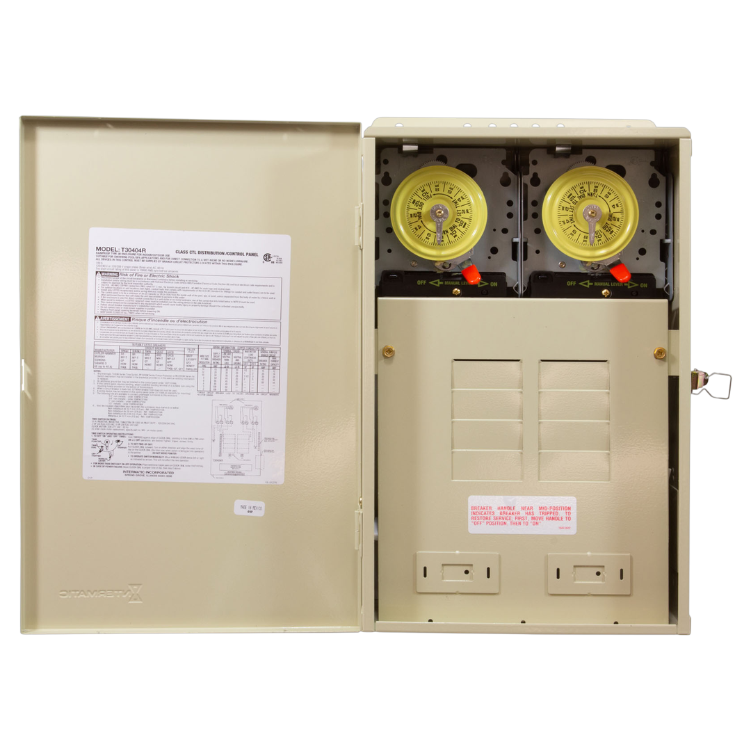 Intermatic T30404R 100A Pool/Spa Load Center with Dual Timers