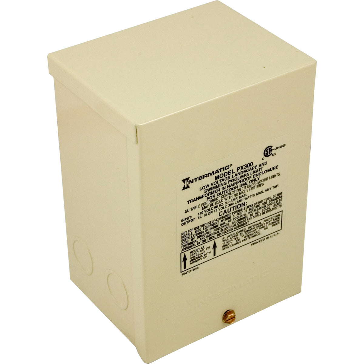 Intermatic PX300 Transformer With Automatic Circuit Breaker 12V 300W