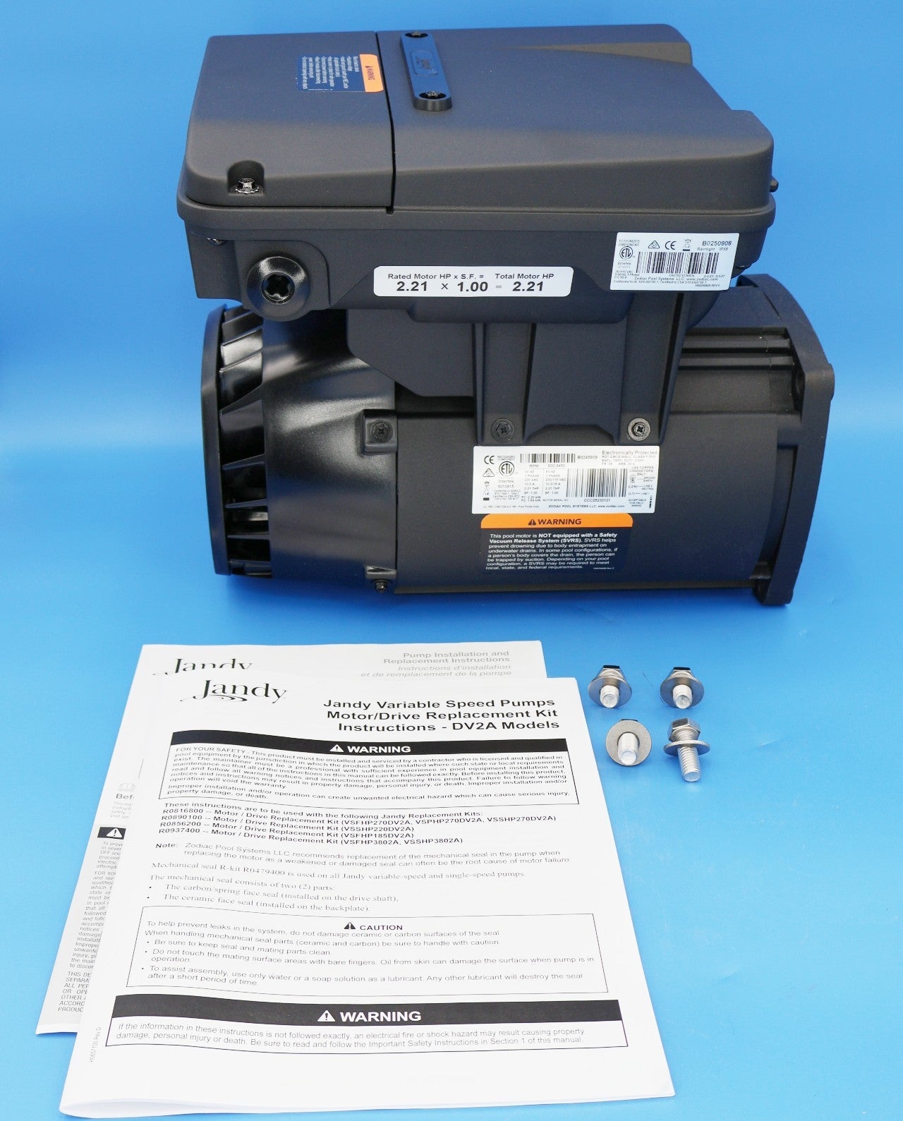 Jandy DV2A 2.2HP Variable Motor w/ Drive R0890100
