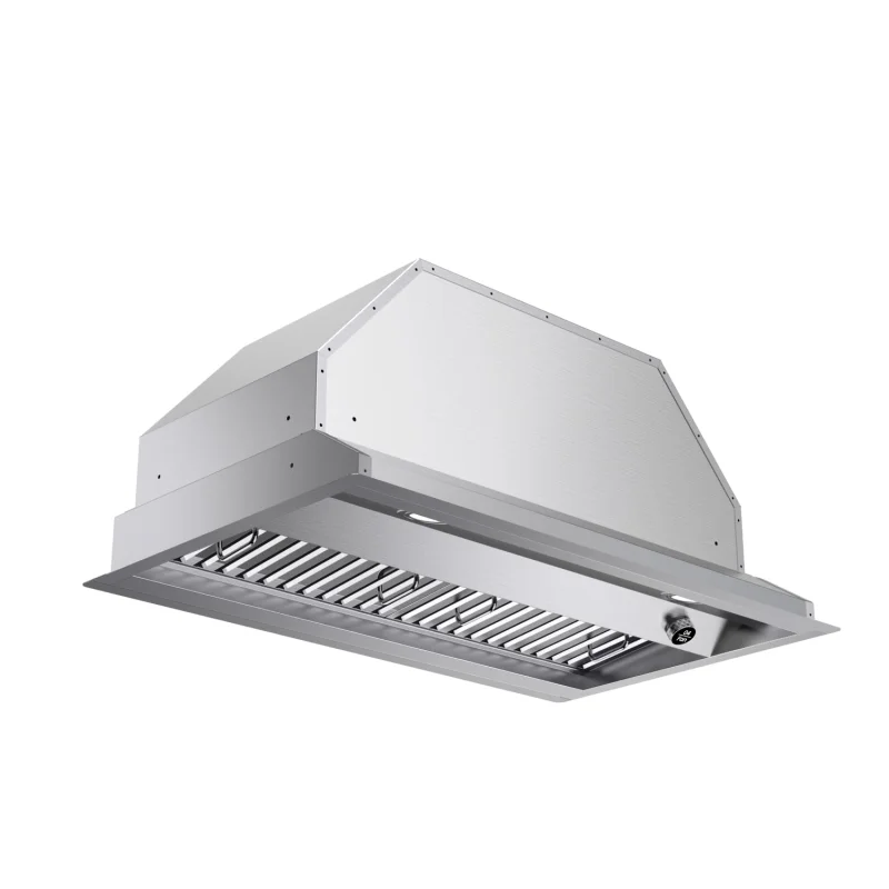 JOCO 30 Inch Range Hood Insert, 900 CFM Stainless Steel Built-In Kitchen Vent Hood, Convertible for Ducted or Ductless Installation, 4-Speed Knob Control, Model B02-30K