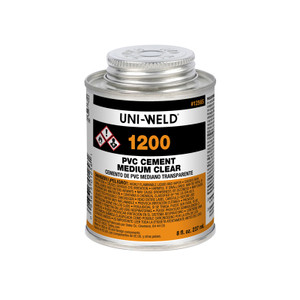 Oatey 16 Oz Clear Medium Body Uni-Weld PVC Cement, 1246S