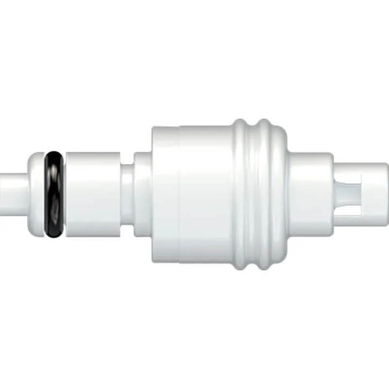 LinkTech 20AC Series Straight Male, Valved, 1/16" HB, Natural Acetal, Buna N