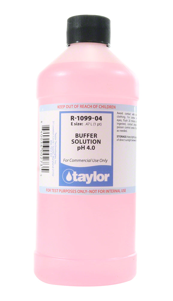 Taylor Buffer Solution pH 4.0 - 16 Oz. Bottle - R-1099-04-E