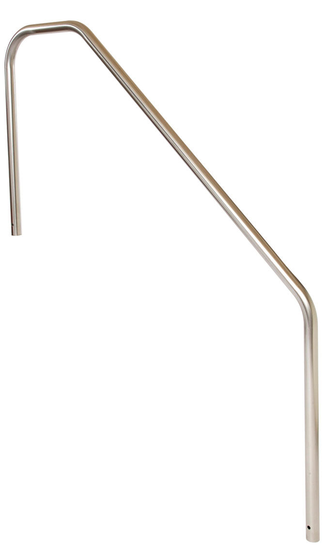 Stair Mounted 3-Bend 8 Foot Pool Hand Rail - 1.90 x .065 Inches
