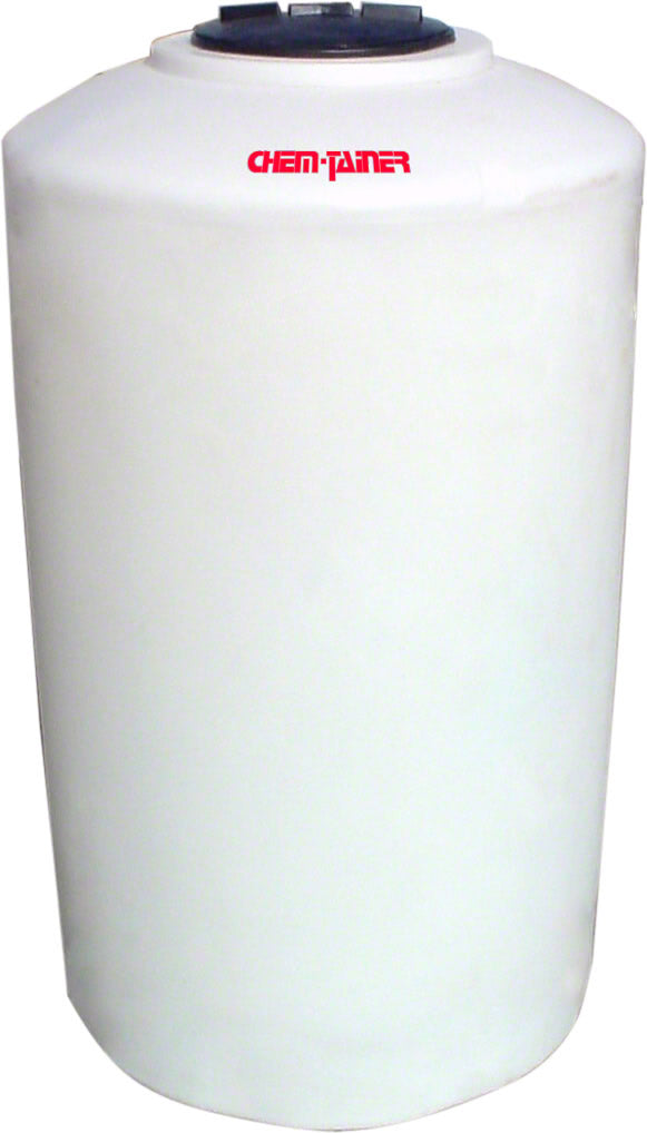 Chem-Tainer 165 Gallon Vertical Bulk Linear Polyethylene Storage Tank 31 x 58 Inch