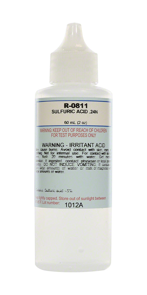 Taylor Sulfuric Acid .24N - 2 Oz. (60 mL) Dropper Bottle - R-0811-C
