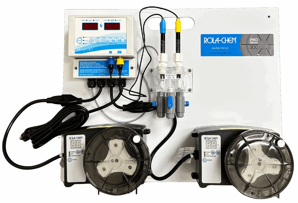 Digital pH/ORP Liquid Acid/Chlorine Controller With One 77 GPD and One 38 GPD Peristaltic Pump