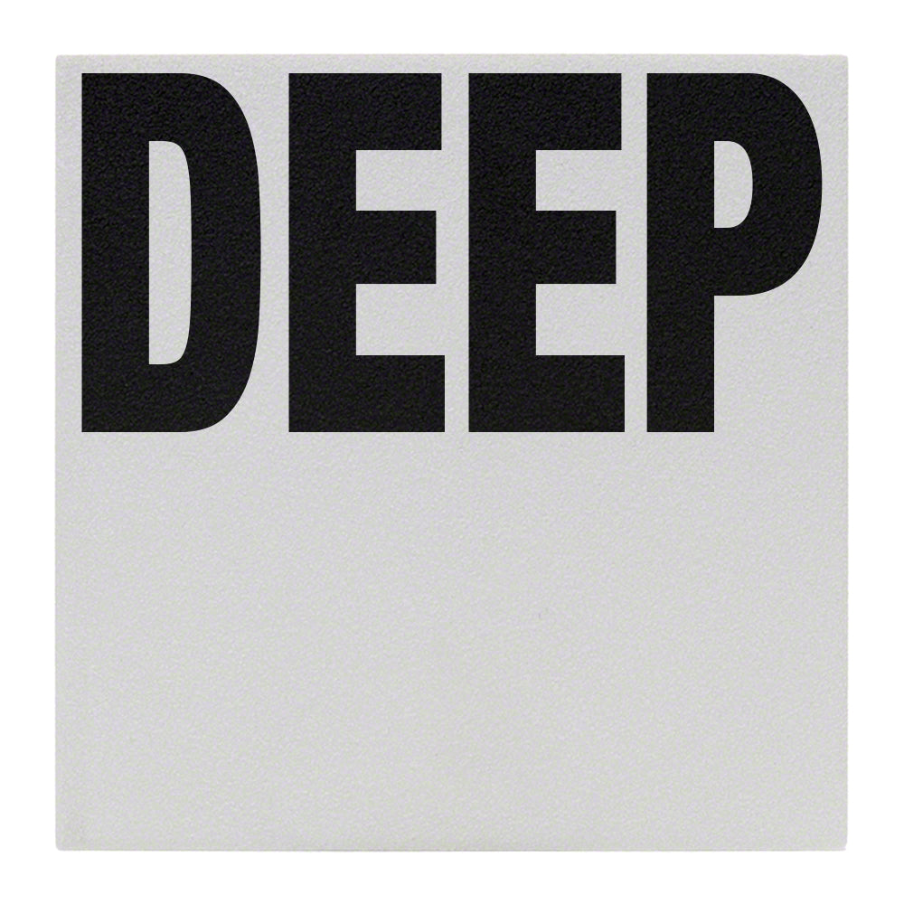 DEEP Message Ceramic Skid Resistant Tile Depth Marker 6 Inch x 6 Inch