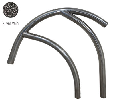 Global Pool Products - Modern Figure 4 Silver Vein 30" Handrail .065 (Pair) - Salt Friendly