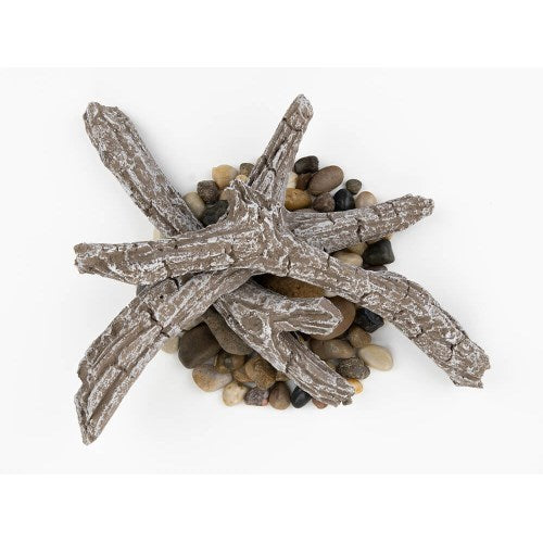 Napoleon Driftwood Log Kit with Rocks | NEF-DRAK60