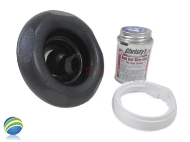 NLA – Nordic Hot Tub Retrofit 5 1/4″ Jet with Glue Kit Black VSR Spa