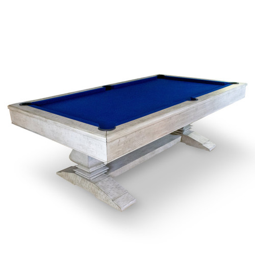 Montecito 8-ft Pool Table- Driftwood Finish with Blue Felt | BG5021