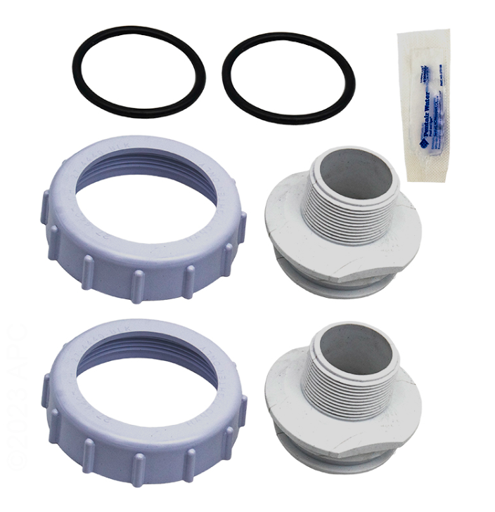 Pentair PacFab 271094 1.5" Threaded Valve Adapter Kit (Set of 2) for Triton II