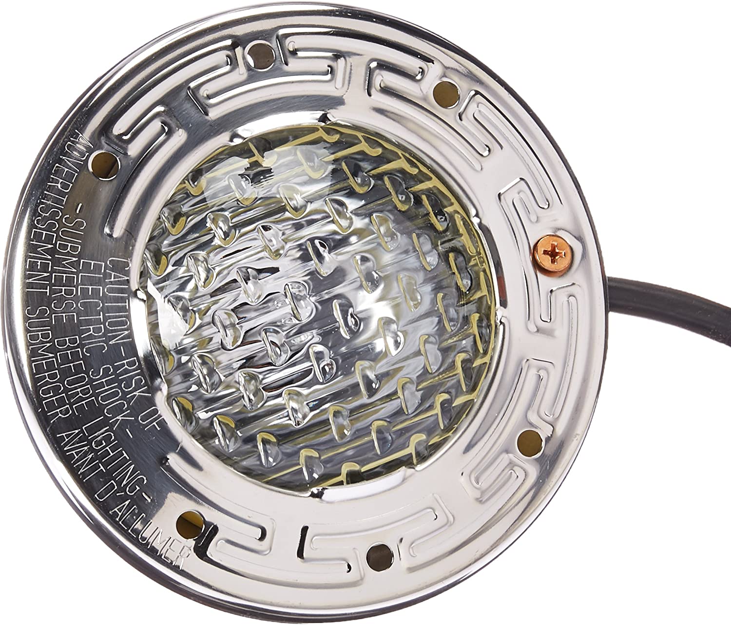 Pentair 50' AquaLight Halogen Quartz Light with Stainless Steel Face Ring 120V 250W 77168100