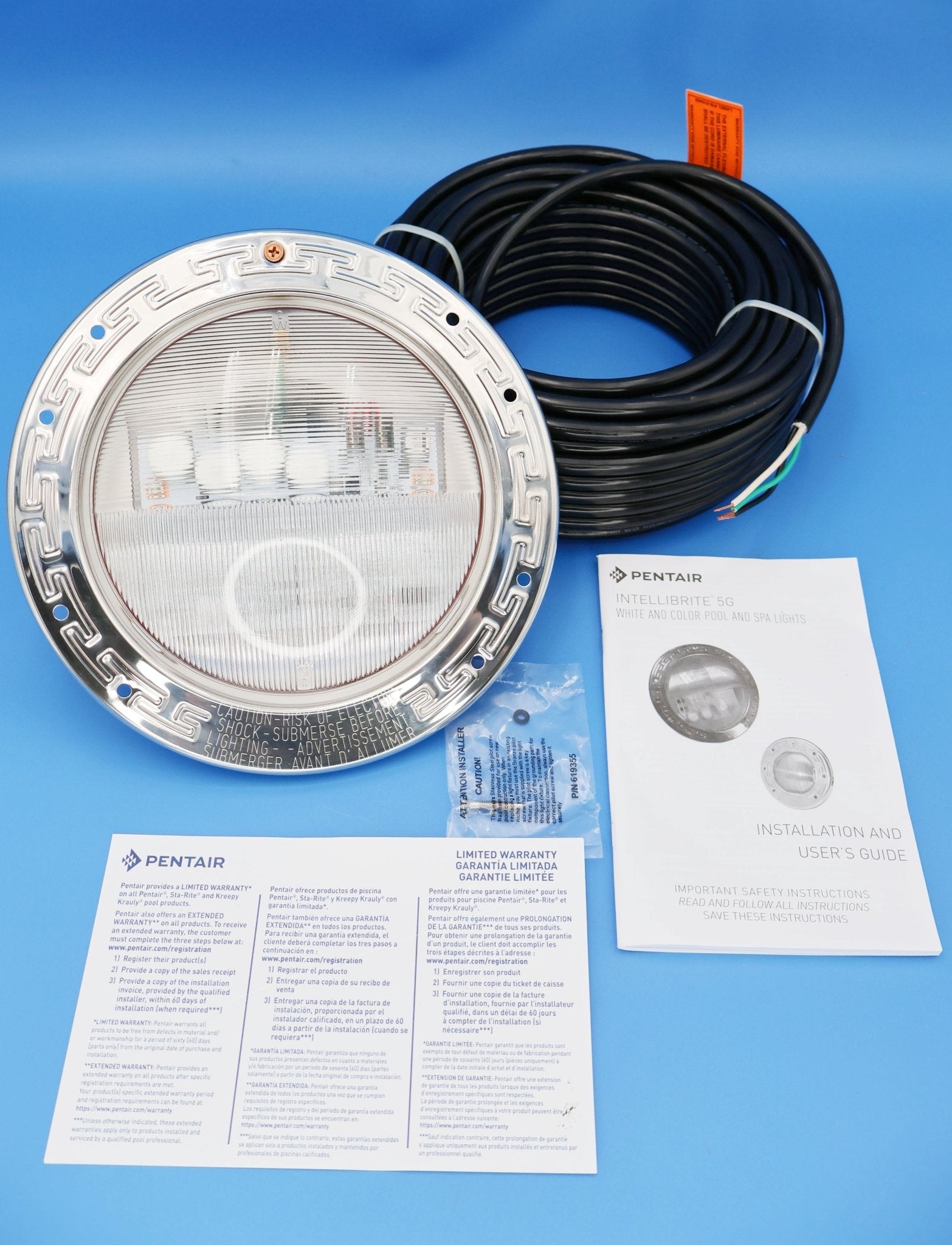 Pentair IntelliBrite 5G Color LED Pool Light 120V 26W 100' Cord 601002