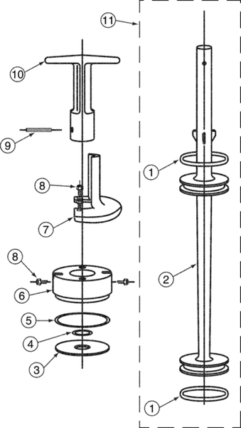 Pentair Piston Rod Assembly for 2 inch PVC Slide Valve
